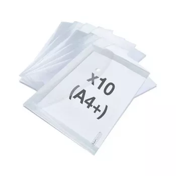 Fundas de documentos Rapesco ECO GRS A4 transparentes, pack de 10 (1816)