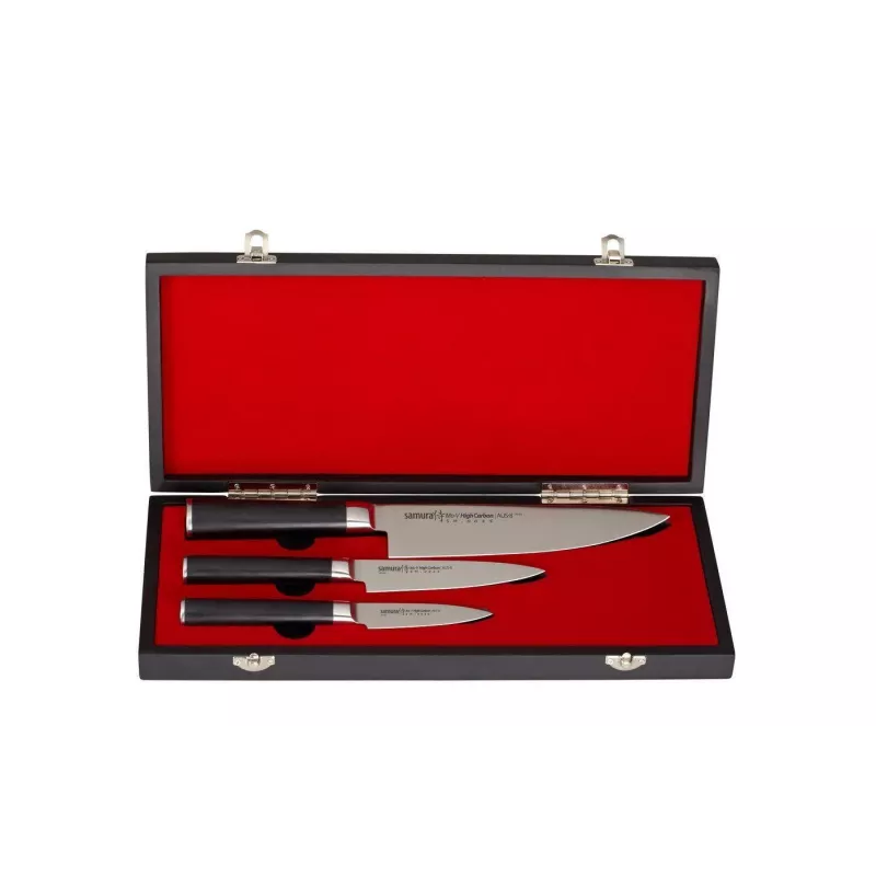 SAMURA MO-V juego de cuchillos de cocina de 3 piezas