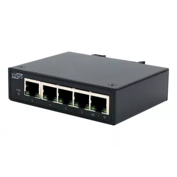 Switch Ethernet industrial EXSYS de 5 puertos, 10/100 Mbps, carril DIN, -40° a +75°C EX-6200-T