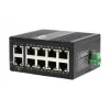 Switch Gigabit PoE+ industrial mini EXSYS de 10 puertos, gestionado por web (EX-62036MPOE)