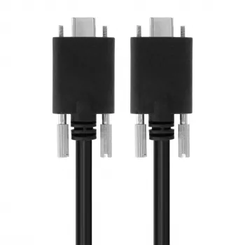Cable EXSYS USB 3.2 Gen 2x1 Type-C con tornillos moleteados de retención, 1,0 m, negro EX-K1592V-1.0