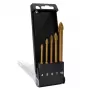 Set de brocas para vidrio C.K Tools T3059, 5 piezas (4-10 mm), punta de carburo de tungsteno, para vidrio, azulejos, cerámica, porcelana, espejos