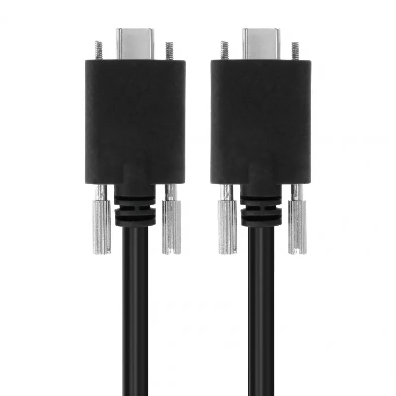 Cable EXSYS USB 3.2 Gen 2x1 Type-C con tornillos moleteados, 3,0 m, negro EX-K1592V-3.0
