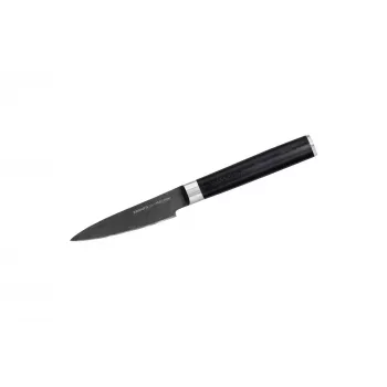 Cuchillo pelador Samura Stonewash 90 mm negro