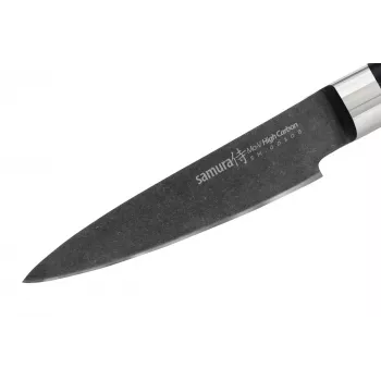 Cuchillo pelador Samura Stonewash 90 mm negro