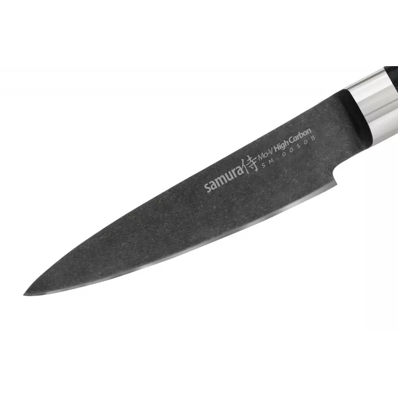 Cuchillo pelador Samura Stonewash 90 mm negro