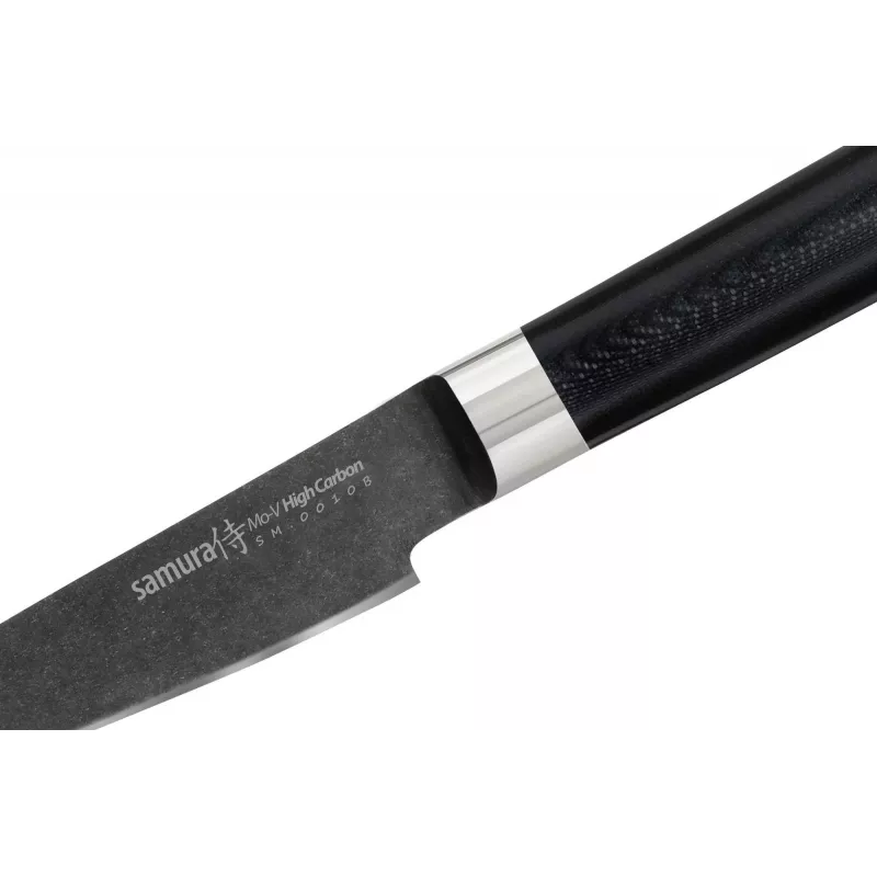 Cuchillo pelador Samura Stonewash 90 mm negro