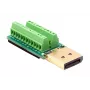 EXSYS EX-49052 adaptador de conector macho DisplayPort a bloque de terminales de tornillo de 20 pines