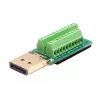 EXSYS EX-49052 adaptador de conector macho DisplayPort a bloque de terminales de tornillo de 20 pines