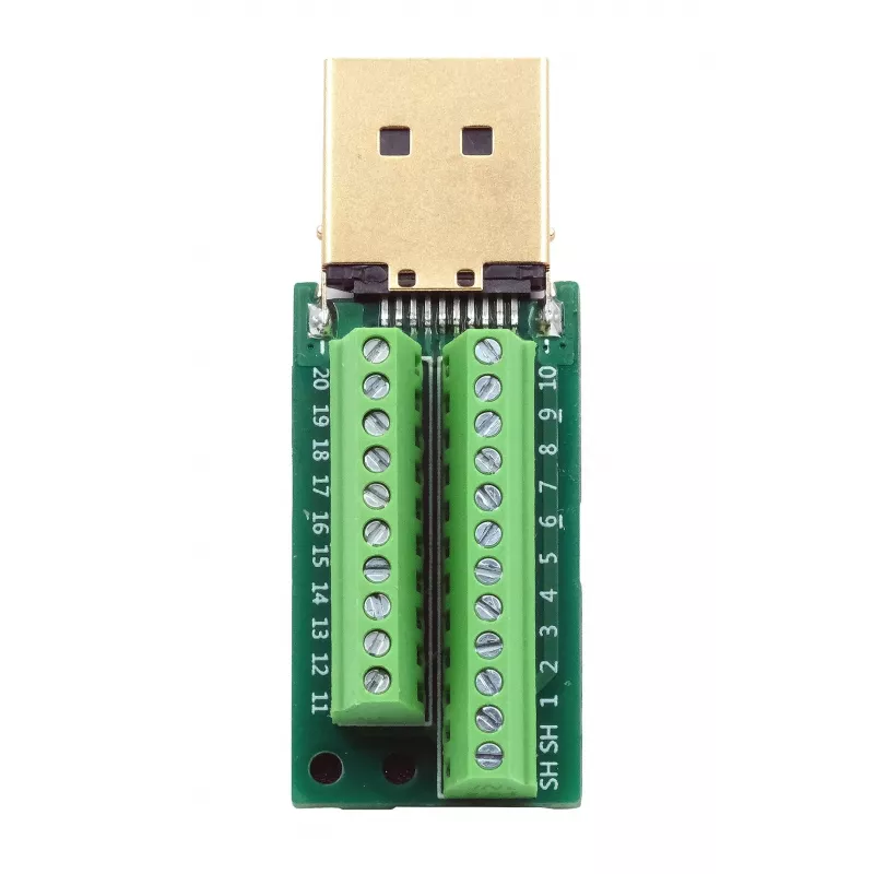 EXSYS EX-49052 adaptador de conector macho DisplayPort a bloque de terminales de tornillo de 20 pines