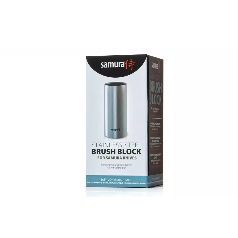 SAMURA KBM-100 bloque de cuchillos magnético, bambú, de doble cara, capacidad para hasta 10 cuchillos