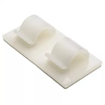 HellermannTyton RB8 fijación atornillada para bridas, blanca, poliamida, haz máx. 8 mm, pack de 100
