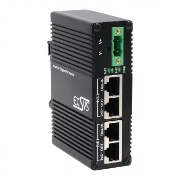 EXSYS inyector PoE++ de 2 puertos 10 Gigabit 90W, -40°C a +80°C (EX-60350)
