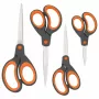 Rapesco Soft Grip set de tijeras, 4 piezas, hojas de acero inoxidable, varios tamaños 1577