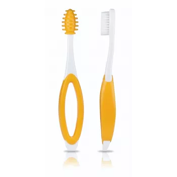 Kidsme set de cepillos de dientes para bebé de 3 etapas con escudo de seguridad, aqua
