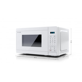 Sharp YC-MG02E-C microondas combinado 2 en 1 con grill, 20 L, 800 W, crema