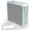 Honeywell DC915SGL set de timbre inalámbrico, 200 m de alcance, 90 dB, 8 melodías, plata/gris
