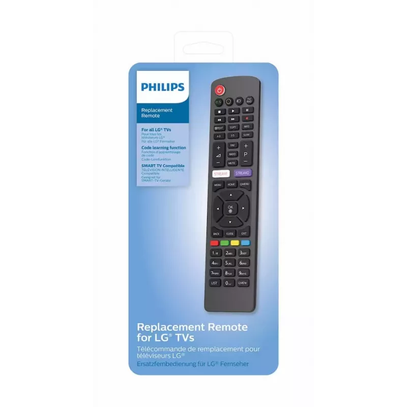 Philips SRP4030/10 mando a distancia universal - infrarrojos para 8 dispositivos, preprogramado, negro