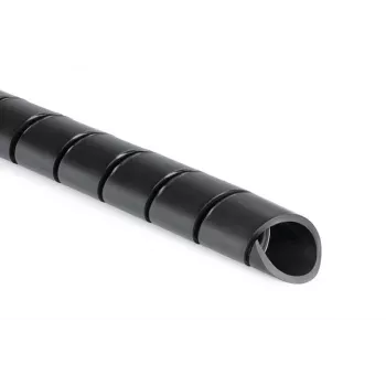 HellermannTyton 161-41301 espiral para gestión de cables, negro, polipropileno, 25 m, -60 a 80 °C