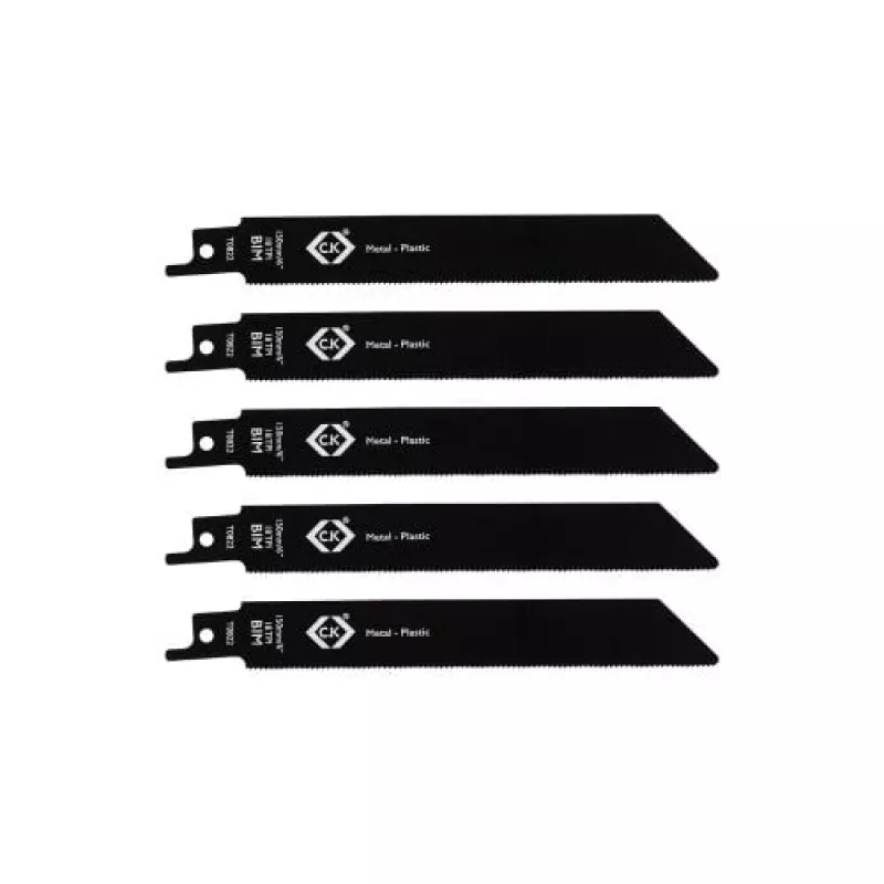 C.K Tools T0822 hojas de sierra de sable 18 TPI, 150 mm, pack de 5