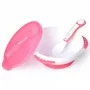 Kidsme set de cuenco de aprendizaje para bebé con base de succión, tapa y cuchara termómetro, lavanda, 9m+
