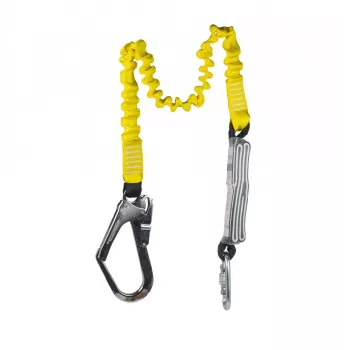 C.K Tools T8008 arnés anticaídas con amortiguador, 2m, pernera única, mosquetón de acero y gancho de andamio, EN 354/355/362