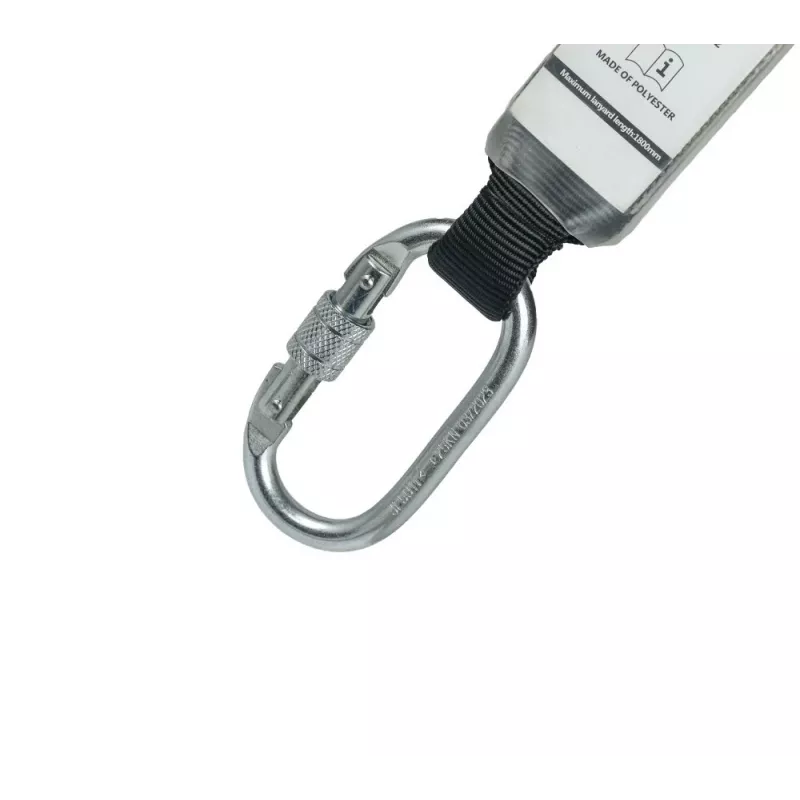 C.K Tools T8008 arnés anticaídas con amortiguador, 2m, pernera única, mosquetón de acero y gancho de andamio, EN 354/355/362