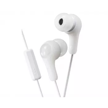 JVC Gumy Plus auriculares in-ear con micrófono, blanco