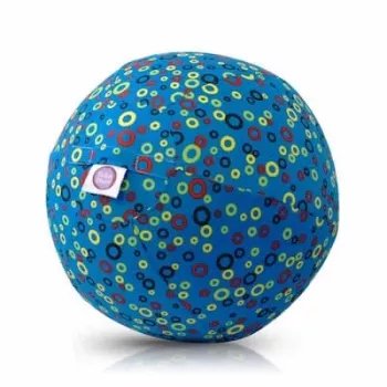 BUBA BLOON globo de látex Bubabloon con funda de tela, círculos azul