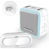 Honeywell DC515SP2L timbre inalámbrico con gong de enchufe y pulsador, 150 m de alcance, 6 melodías, blanco