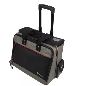 C.K Tools Magma Maletín de herramientas técnico con ruedas, más de 50 compartimentos, asa telescópica, negro/rojo (MA2652)