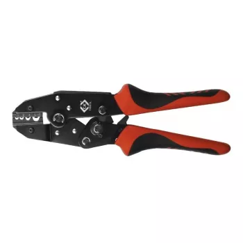 C.K Tools T3697A Alicates de crimpar de trinquete para terminales sin aislar 1-10 mm²