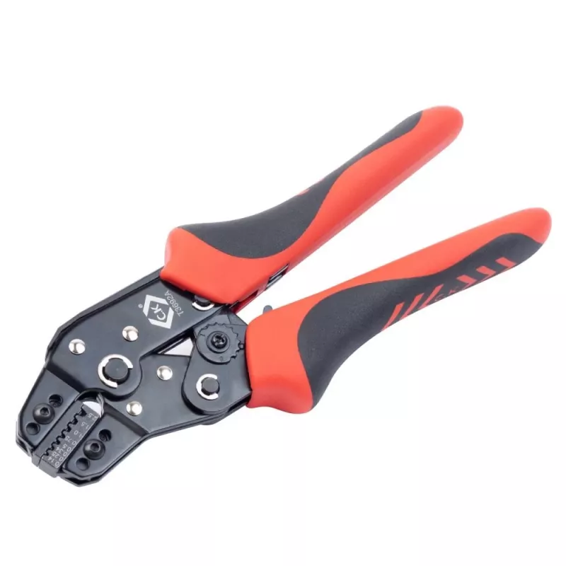 C.K Tools T3692A Alicates de crimpar de trinquete para terminales de cable 0,14-2,5 mm² (AWG 26-14)