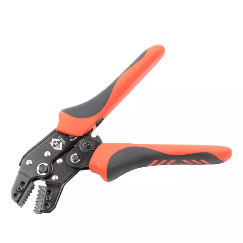 C.K Tools T3692A Alicates de crimpar de trinquete para terminales de cable 0,14-2,5 mm² (AWG 26-14)