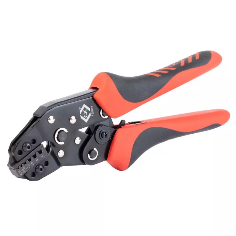 C.K Tools T3684 Alicates de crimpar automáticos para terminales de cable 0,25-6 mm² (AWG 23-10)