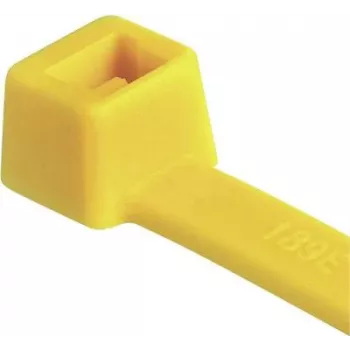 HellermannTyton T50R Bridas, poliamida 6.6, amarillo, 200 mm x 4,6 mm, pack de 100 111-04805