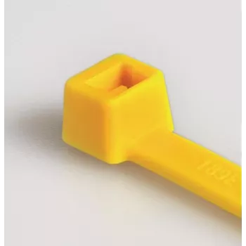 HellermannTyton T50R Bridas, poliamida 6.6, amarillo, 200 mm x 4,6 mm, pack de 100 111-04805