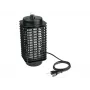 LUMIO Lámpara matamoscas, 1,2 W, 230 V, cobertura 30 m², luz UV, rejilla eléctrica, negra