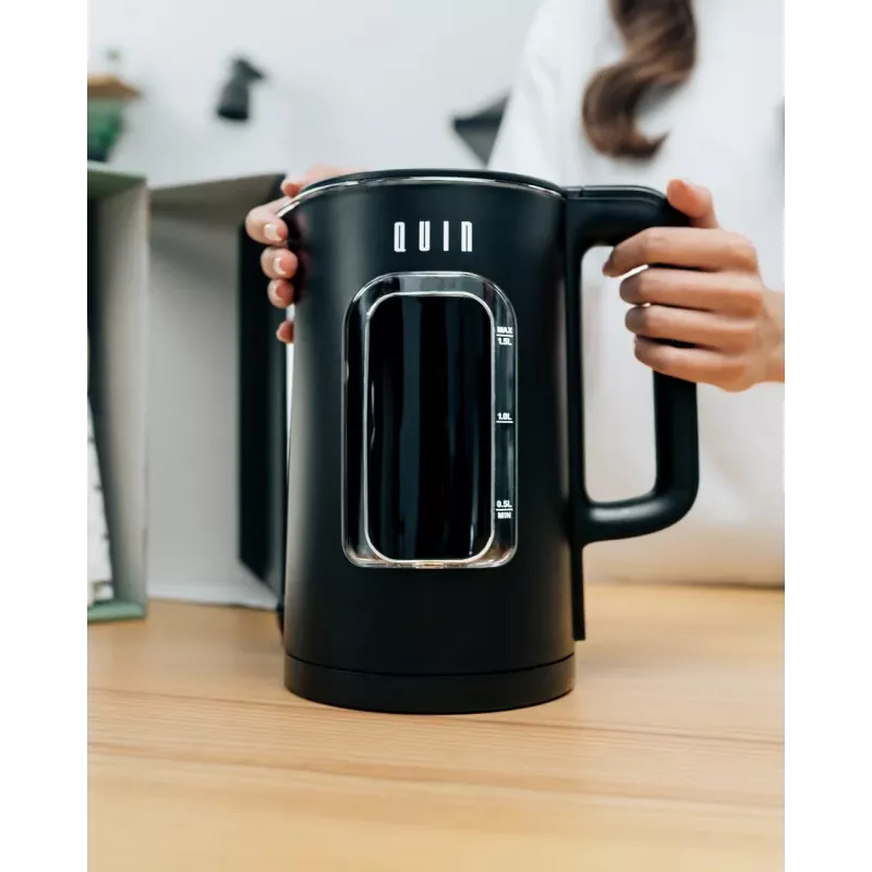 QUIN KTL-303 Hervidor eléctrico, 1,5 L, negro