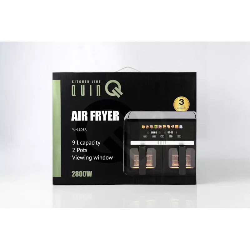 QUIN 9L Freidora de aire digital 1800W negra