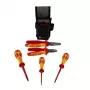 C.K T5980 juego de herramientas Essential, VDE 1000 V, con bolsa de cinturón Magma, CombiCutter3 160 mm, alicate combinado 185 mm y 3 destornilladores Dextro VDE