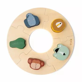 Trixie Mr. Fox puzzle de madera para niños pequeños a partir de 12 meses