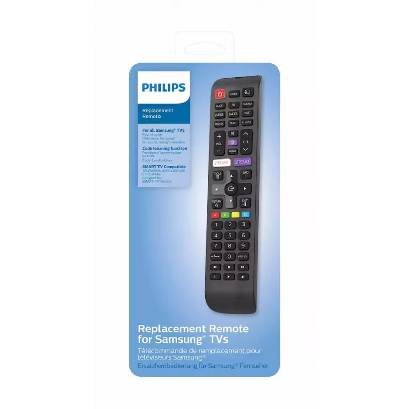 PHILIPS SRP4010/10 mando a distancia universal – 8 en 1 infrarrojo, función de aprendizaje, negro