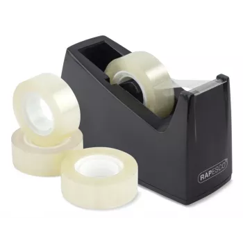 Rapesco 1619 dispensador de cinta adhesiva de sobremesa negro