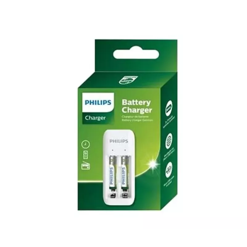 Philips SCB2070NB/00 cargador de pilas con 2x pilas recargables AA 700 mAh
