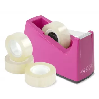 Rapesco 1621 dispensador de cinta adhesiva rosa