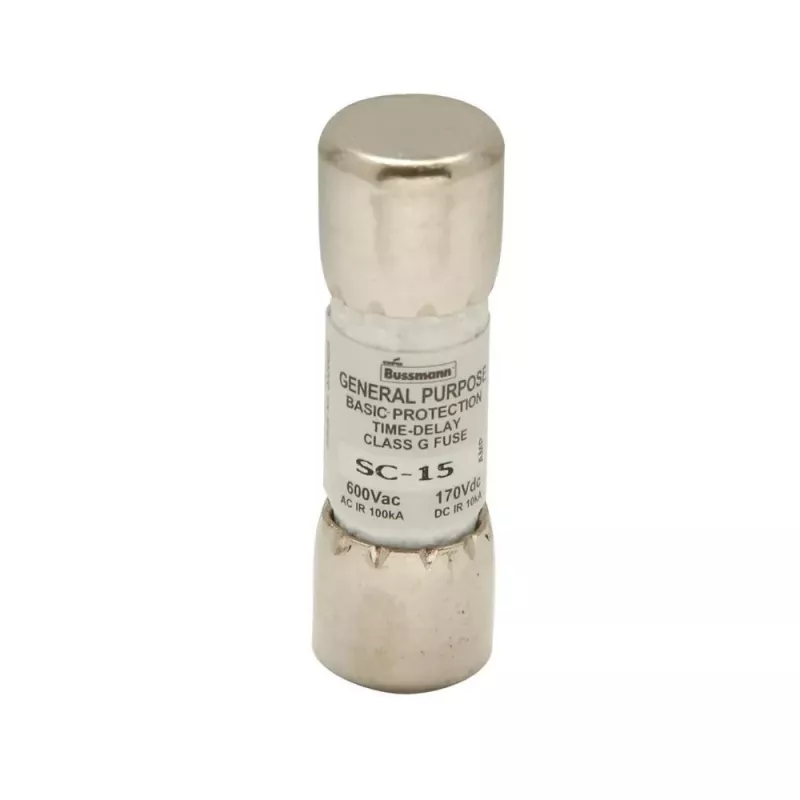 Eaton BK/SC-15 Bussmann fusible SC clase G 15 A 600 V AC 170 V DC fusible de cartucho rápido