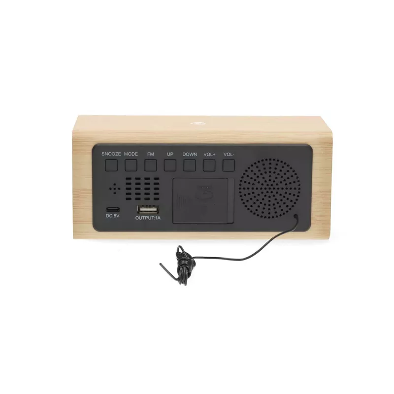 Nedis radio despertador digital madera