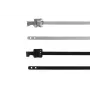 HellermannTyton MLT16SSC5 bridas de acero inoxidable reutilizables con recubrimiento de poliéster, negro, 400mm x 12,7mm, pack de 100 111-91161