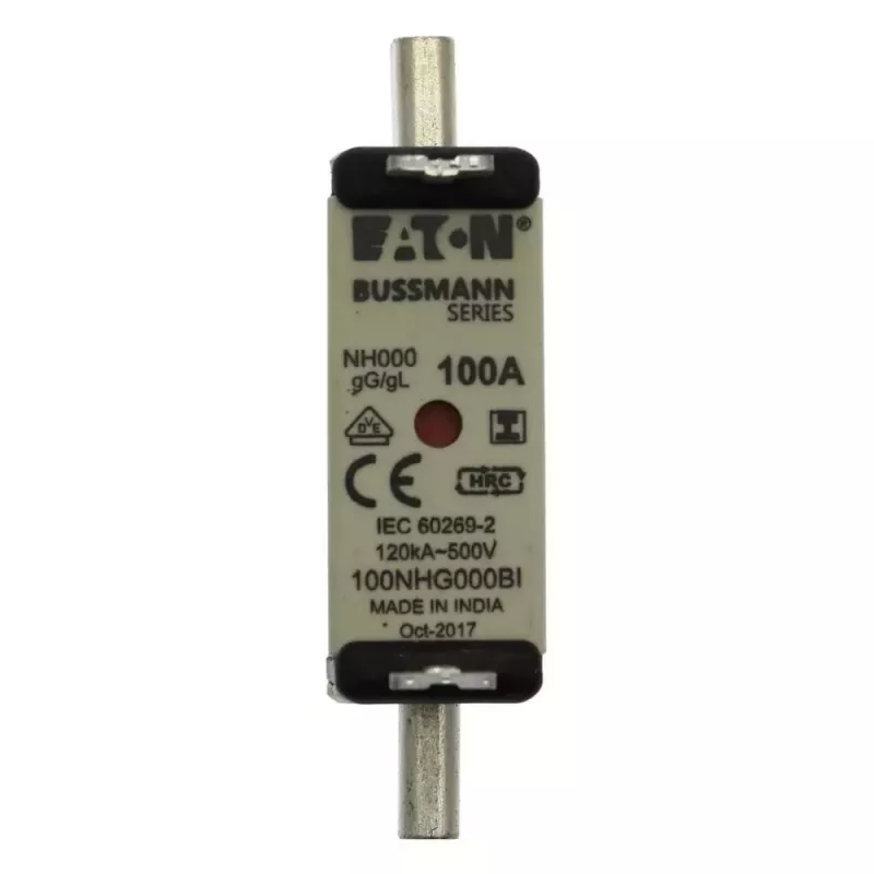 Eaton 80NHG000BI cartucho fusible NH 80 A 500 V AC tamaño 000 con indicador mecánico, pack de 3